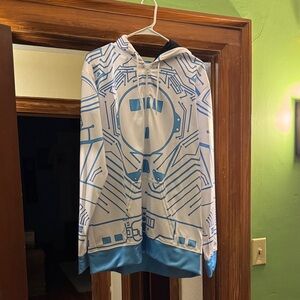 80sTees Men's Circuit Tron Zippered Hoodie